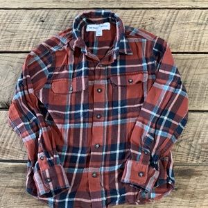 Old Navy kids medium 8 rust colored flannel